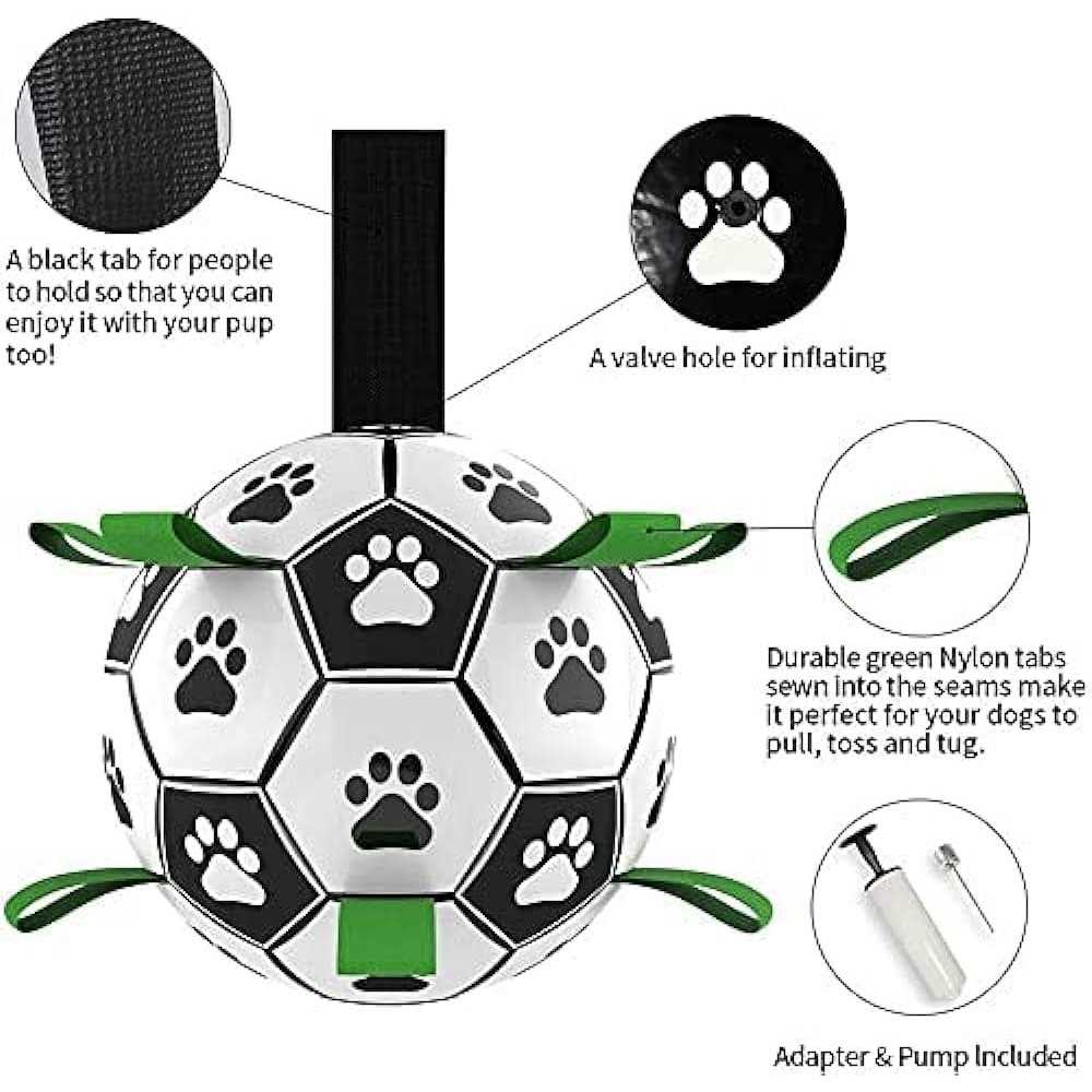 Dog Toys Soccer Ball with Straps Interactive Dog Toys H391