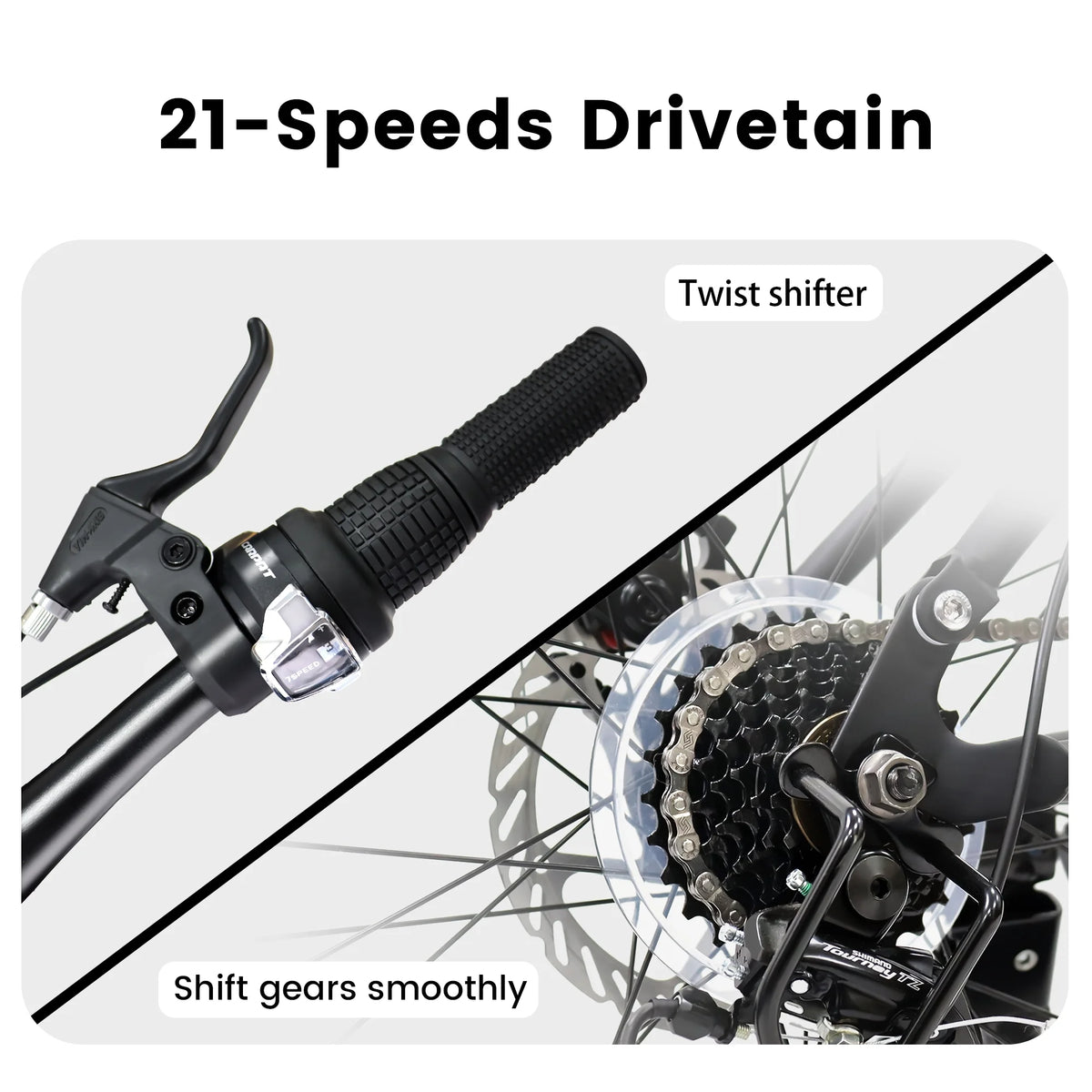 24 inch 21 Speeds High-Carbon Steel Mountain Bike C844