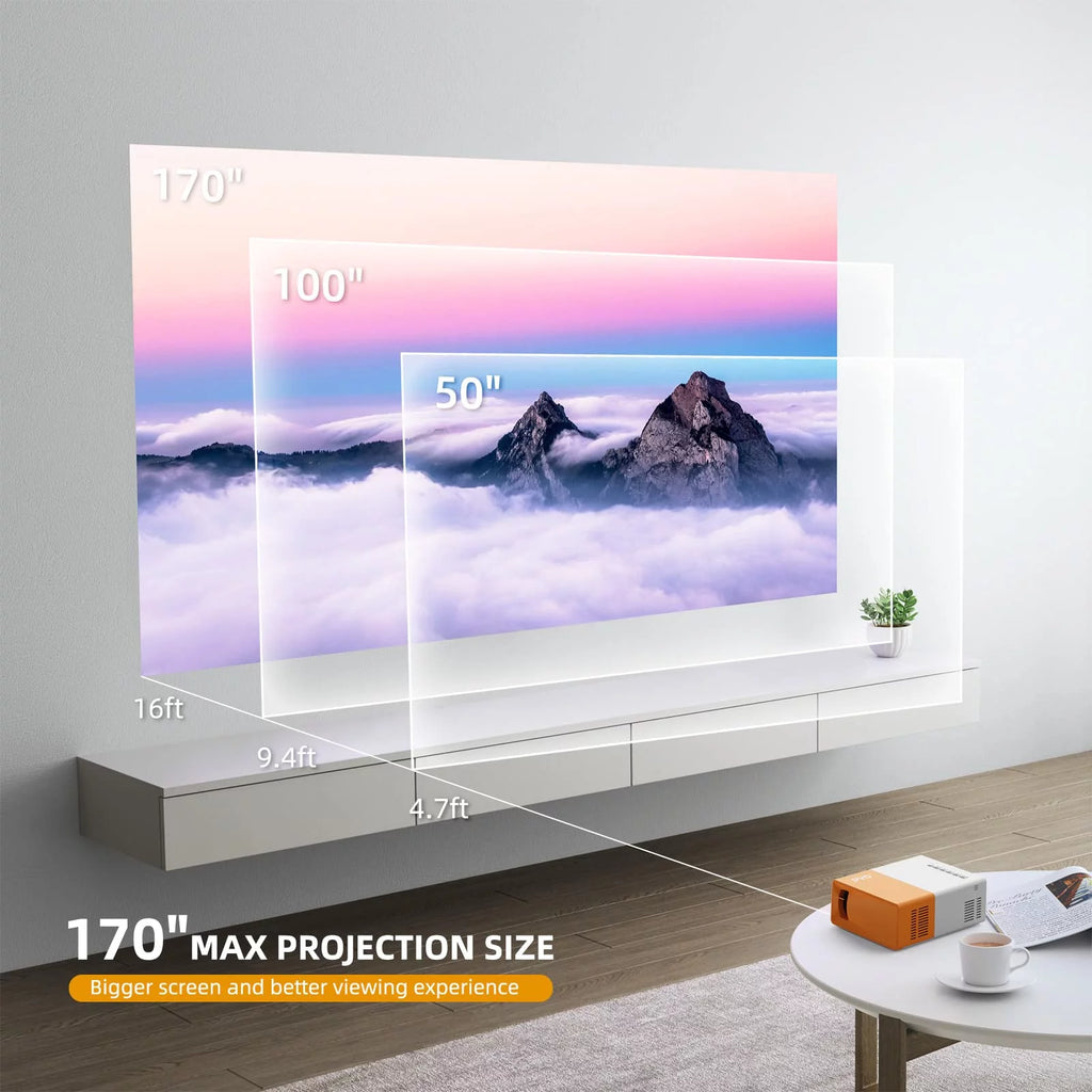 Portable LED Mini Projector with USB and Remote Control K8881