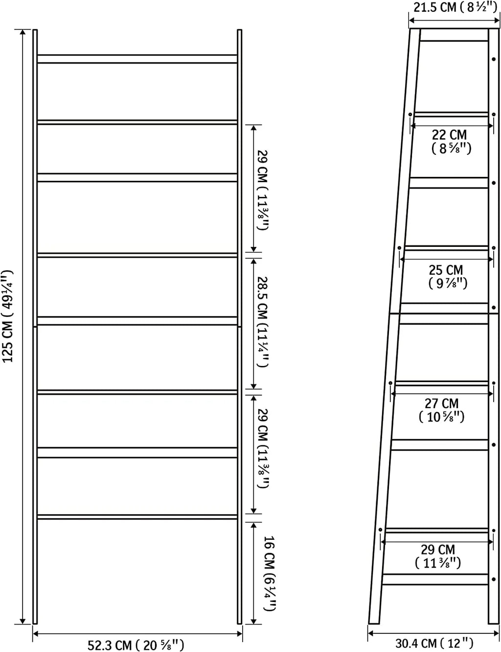 4 Tier Brown Bookshelf Z47457