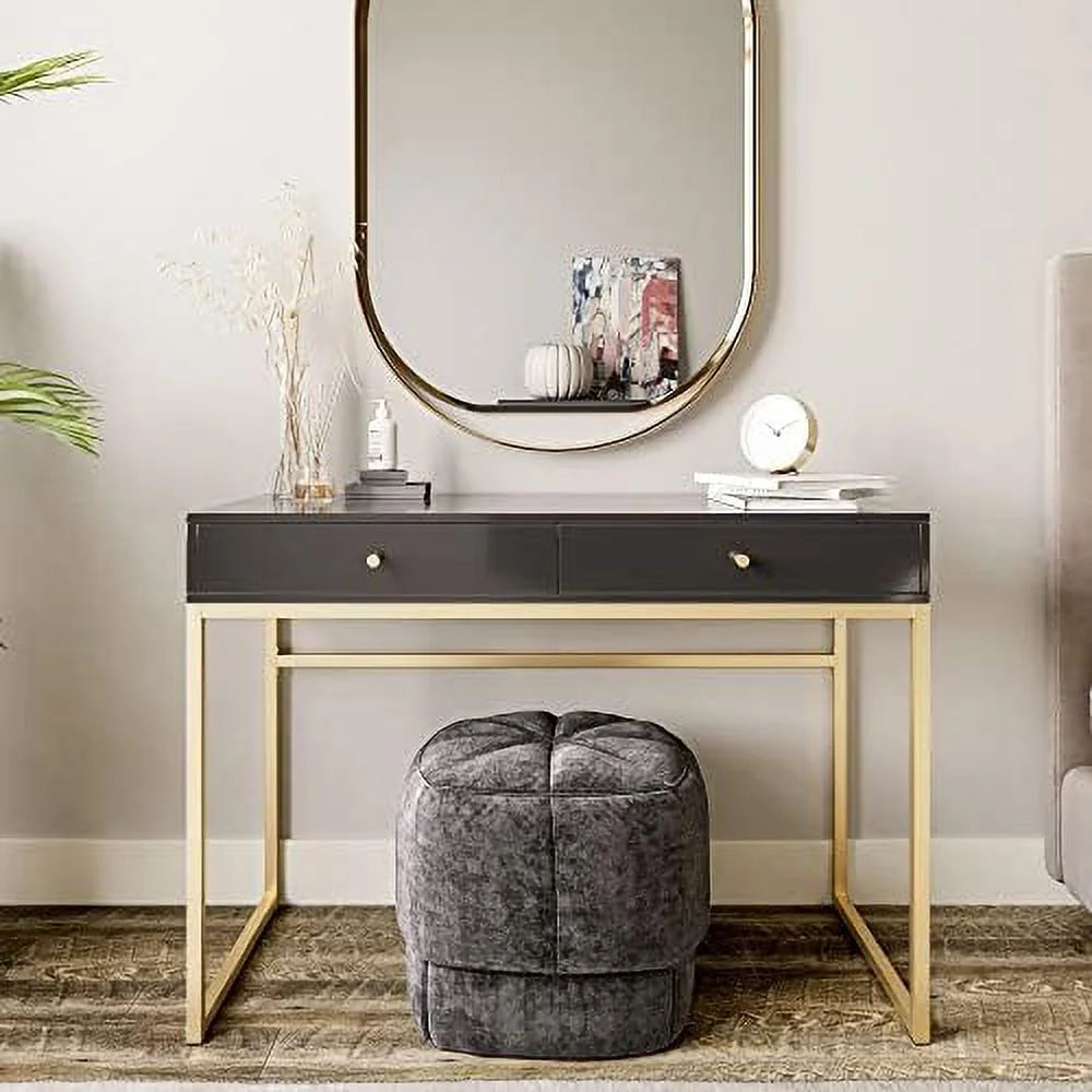 White Vanity Desk with 2 Drawers K657383