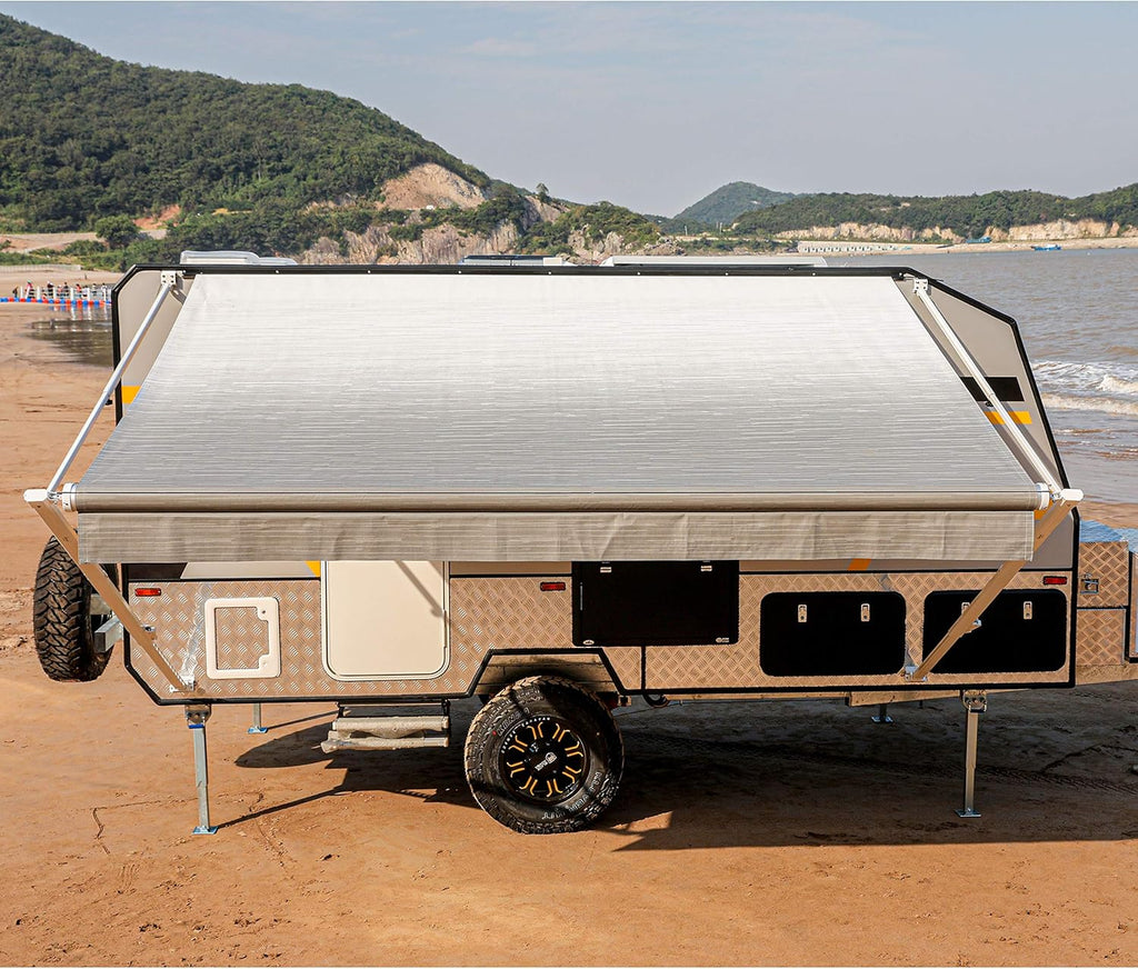 Gray Fade 13 x 8 Ft Retractable RV Trailer Awning T458999