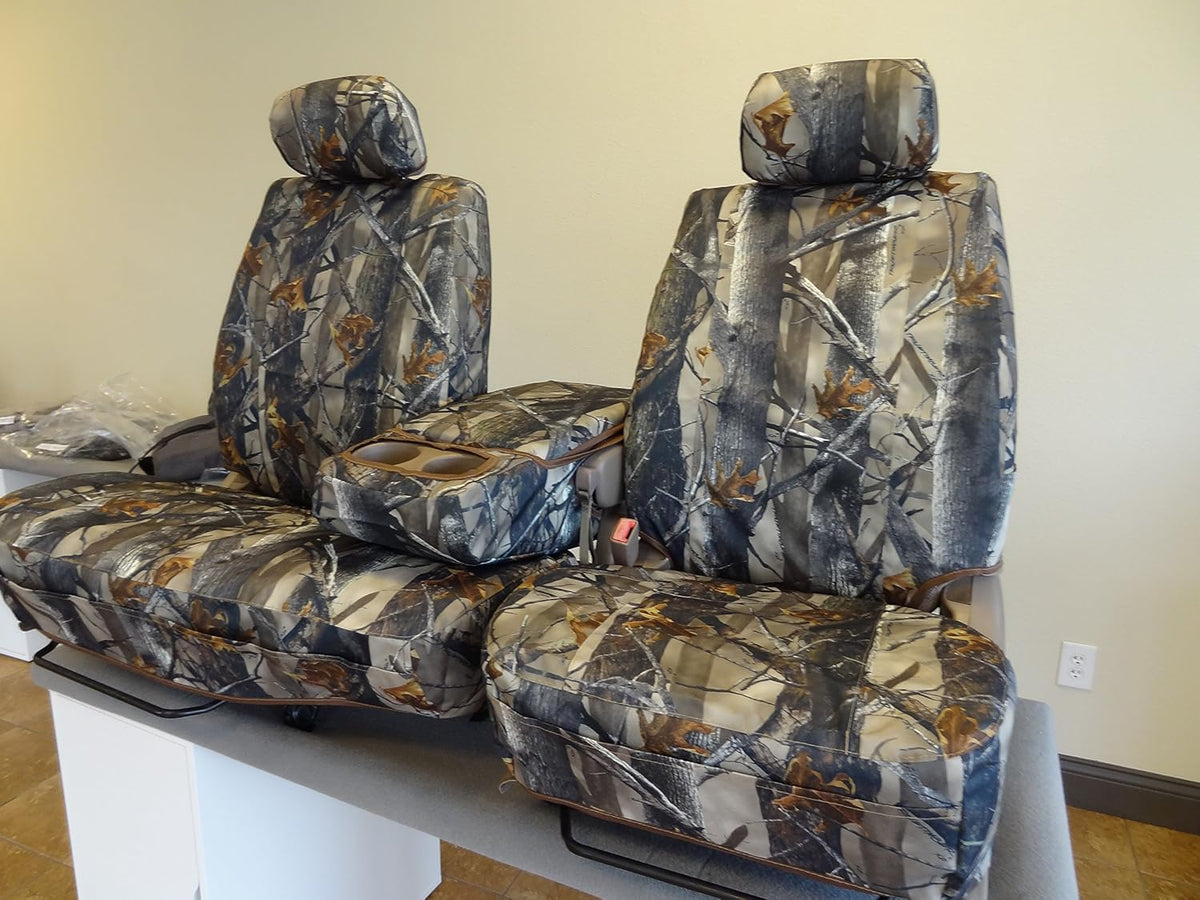 Camo Seat Covers with Adjustable Headrest and Center Console P8212
