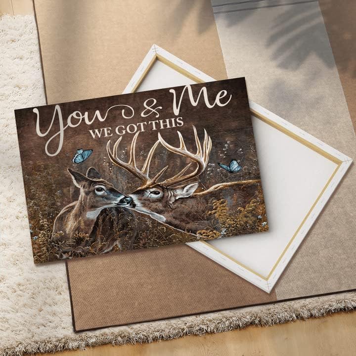 Deer Framed Canvas Poster 16x24inch Pack of 2 R672897