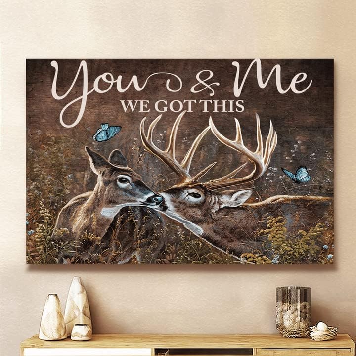 Deer Framed Canvas Poster 16x24inch Pack of 2 R672897