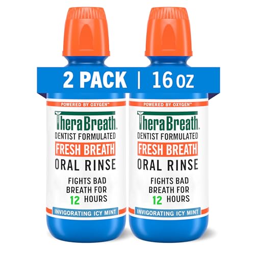 Alcohol-Free Icy Mint Mouthwash 16 Fl Oz (Pack of 2) K231353