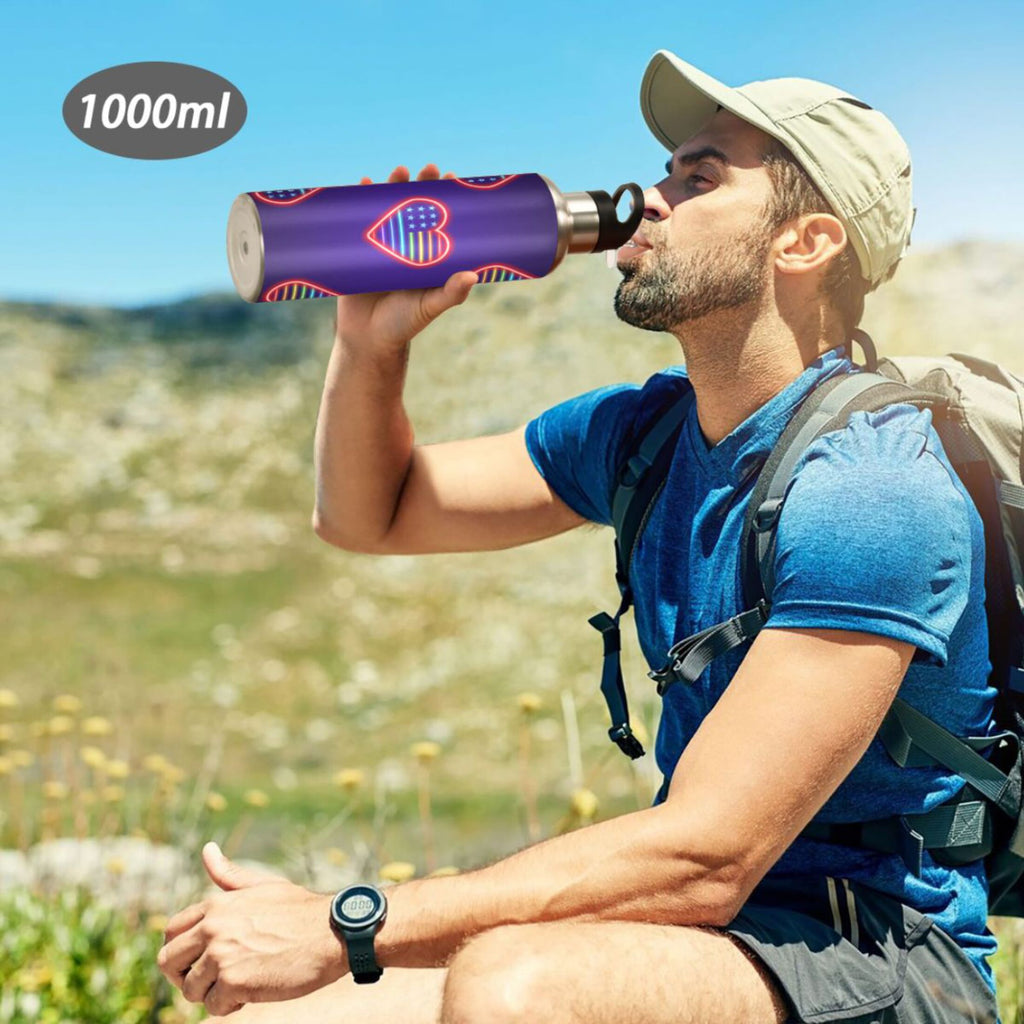 Stainless Steel Insulated Water Bottle with Straw Lid T108573