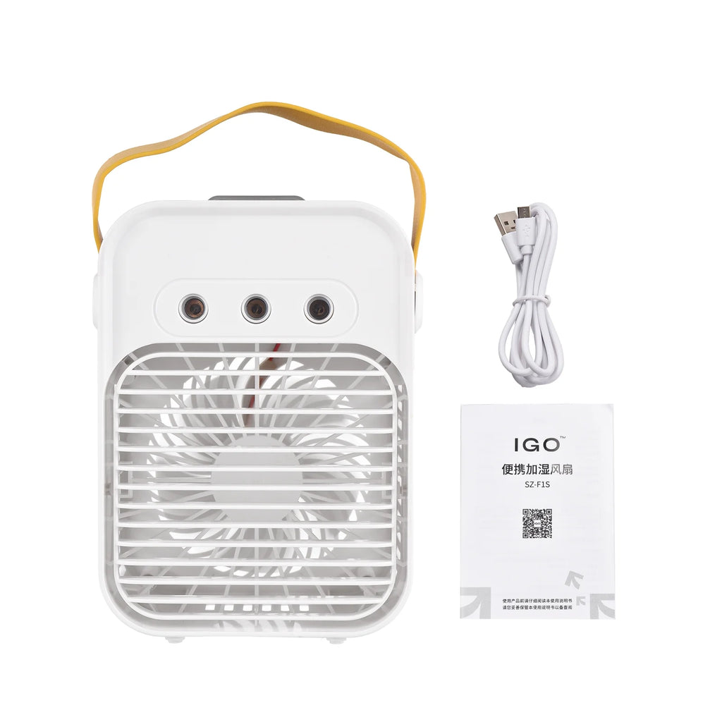 Portable Air Cooling Fan with LED Light 3 Wind Speeds L920043
