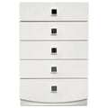 White 5 Drawer Poplar Wood Bedroom Chest F5624