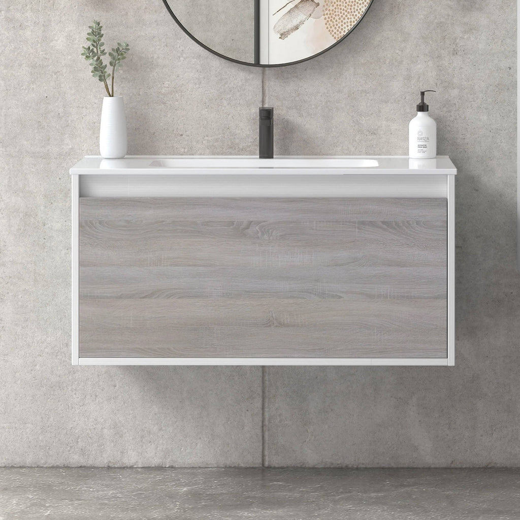 32x22 Bathroom Vanity Cabinet with Ceramic Sink P25556