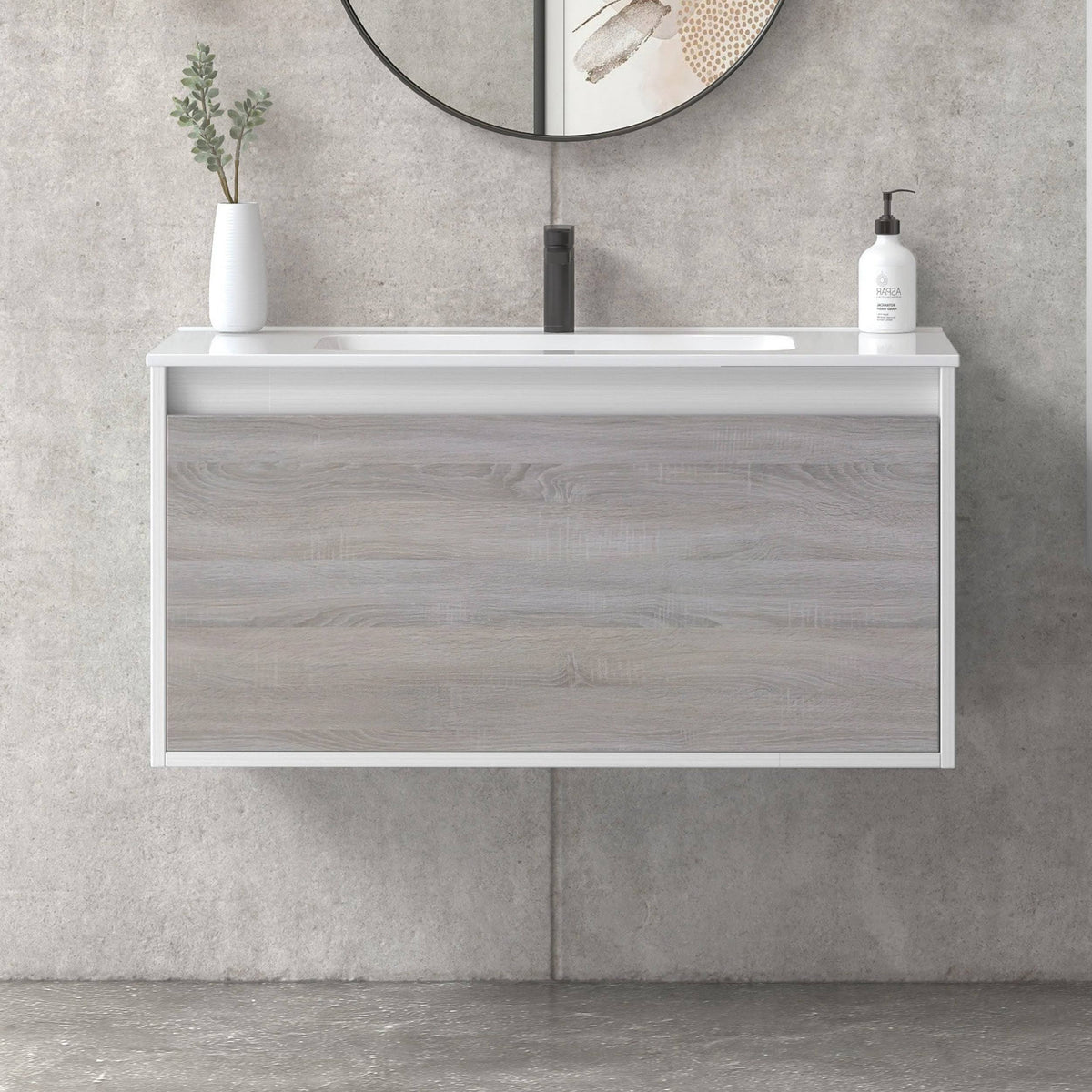 32x22 Bathroom Vanity Cabinet with Ceramic Sink P25556