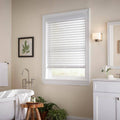 White Cordless Faux Wood Blind Y30073