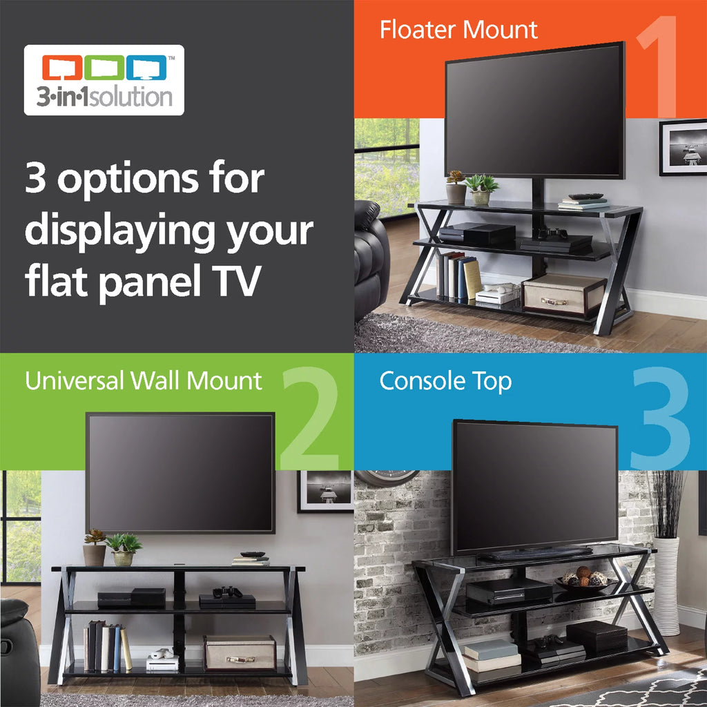Black 3-in-1 Television Stand A5673