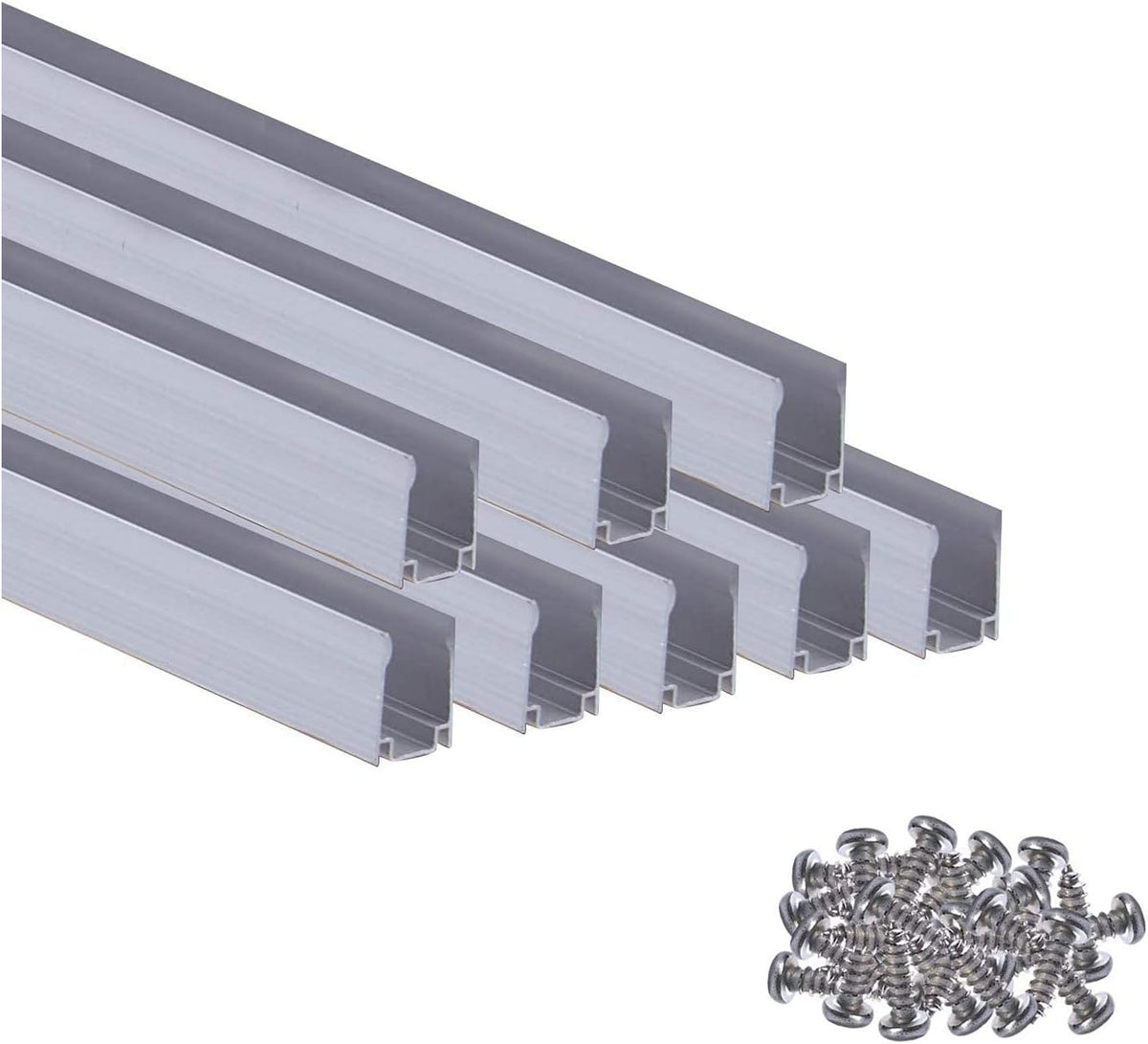 Aluminum Track Channel Mounting Bracket for LED Mini Neon Rope Lights, Pack of 8 O80947
