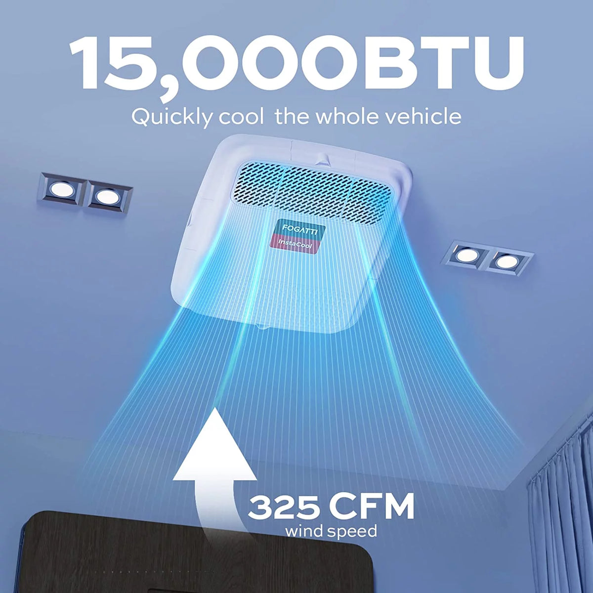 15,000 BTU RV Rooftop Air Conditioner with Air Distribution Box N13578
