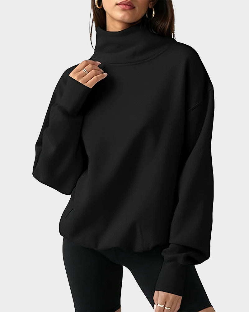Oversized Turtleneck Sweatshirt Z416