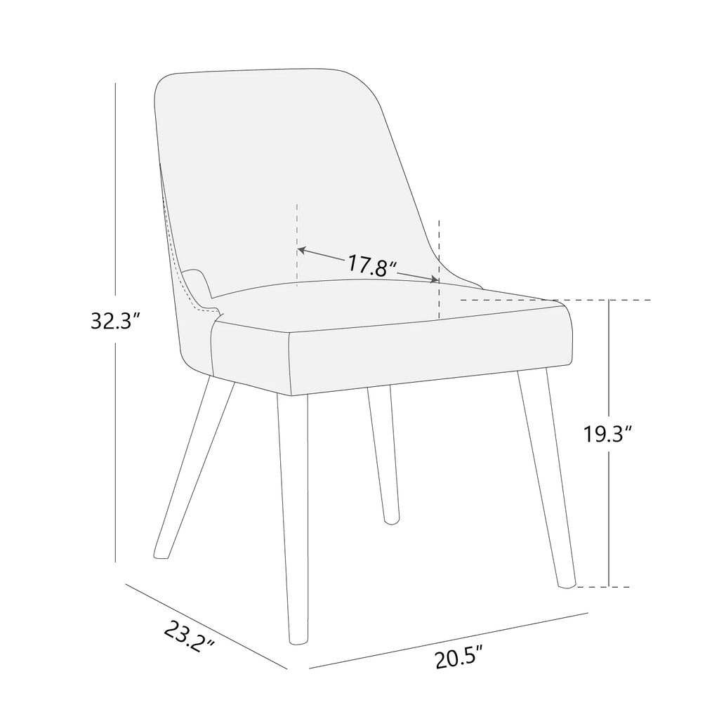 Faux Leather Upholstered Dining Chairs Set of 2 H55157