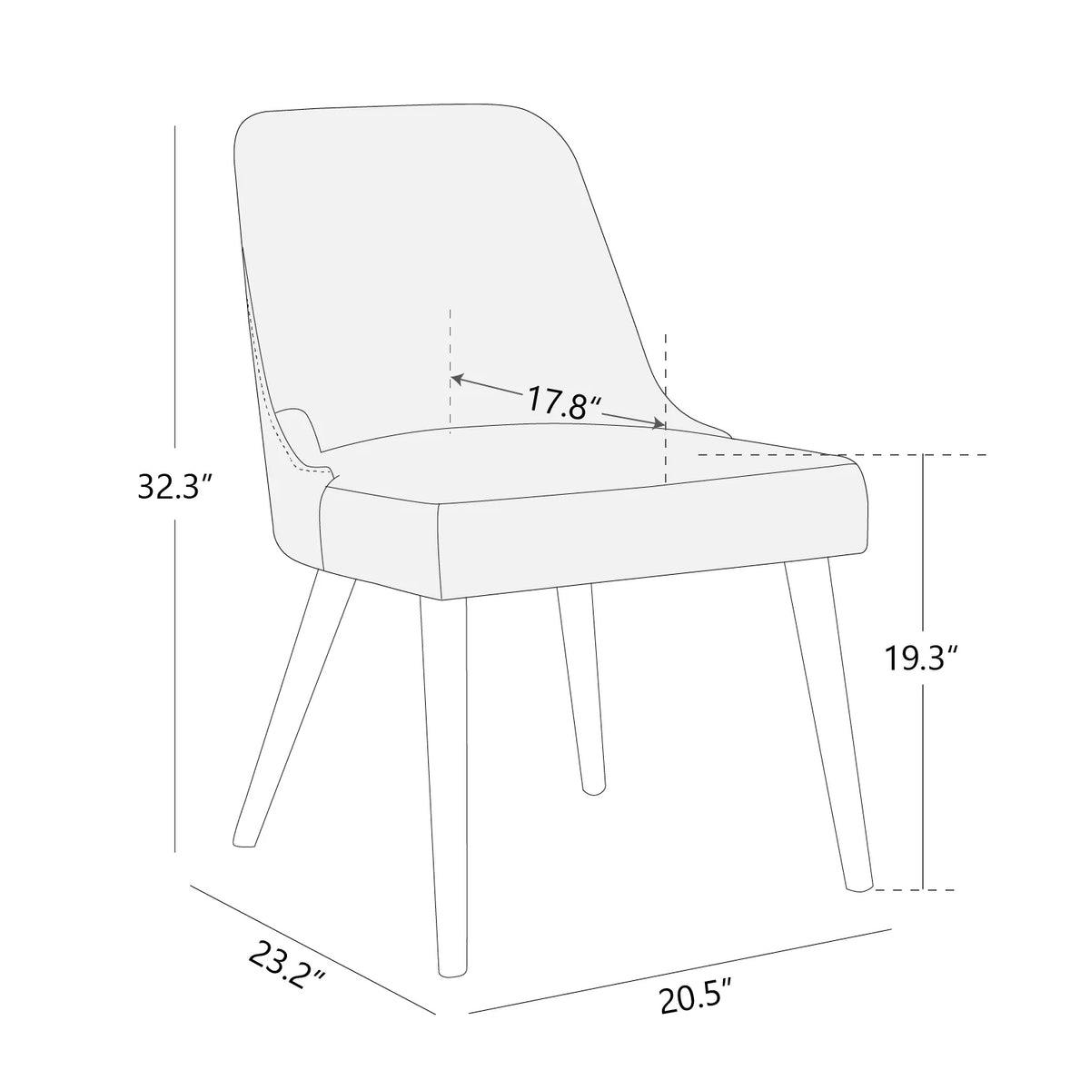 Faux Leather Upholstered Dining Chairs Set of 2 H55157