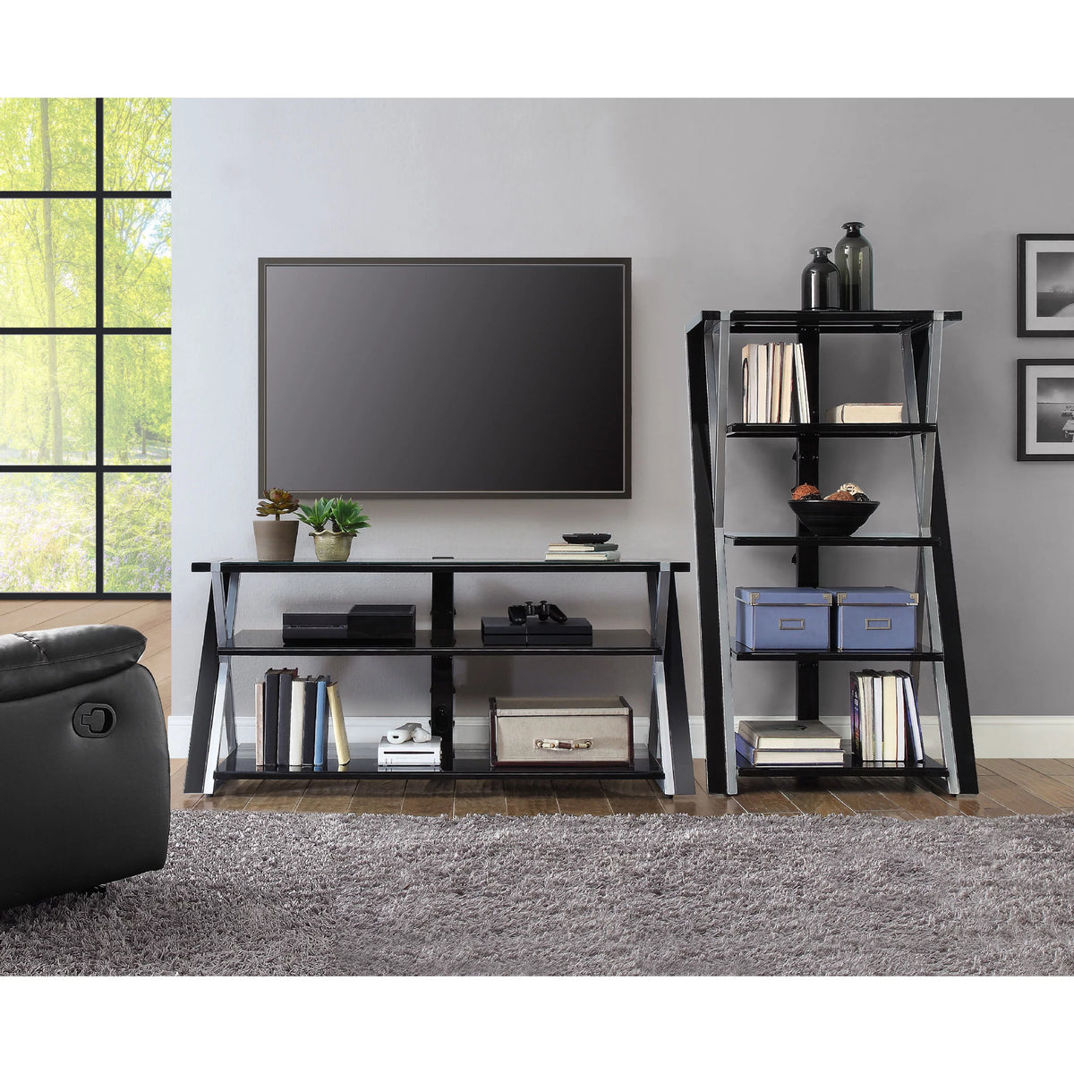 Black 3-in-1 Television Stand A5673