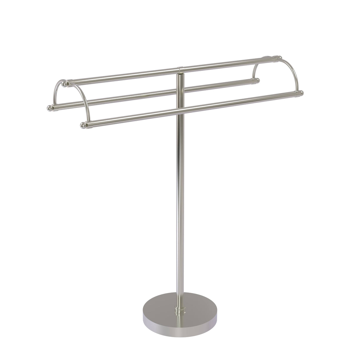 Satin Nickel Double Arm Towel Stand I685