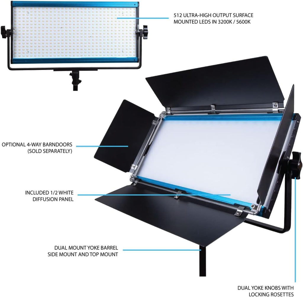 Bi-Color 3200K - 5600K LED Video Light V3195