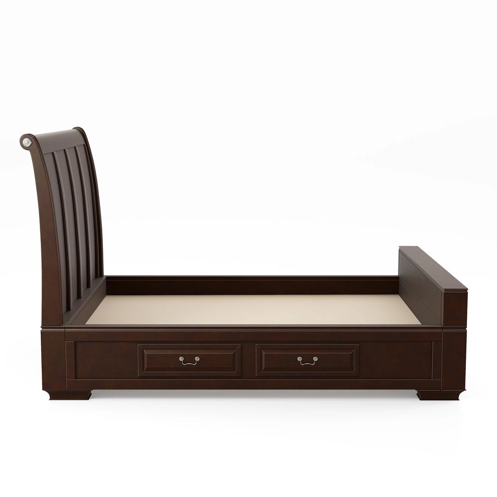 California King Brown Cherry Platform Bed Z37381
