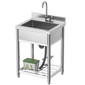 Stainless Steel Single Bowl Kitchen Sink with Faucet H859