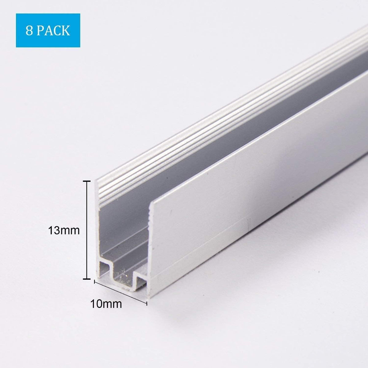 Aluminum Track Channel Mounting Bracket for LED Mini Neon Rope Lights, Pack of 8 O80947