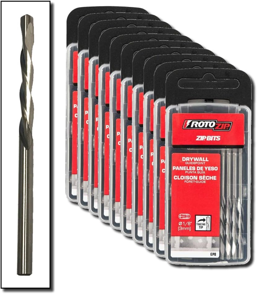 1/8" Guide Point Drywall Router Bits (80-Pack) W962097
