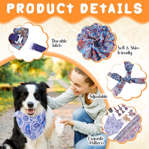 120 Pcs Washable Triangle Dog Bandanas M91901