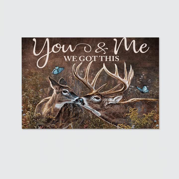 Deer Framed Canvas Poster 16x24inch Pack of 2 R672897