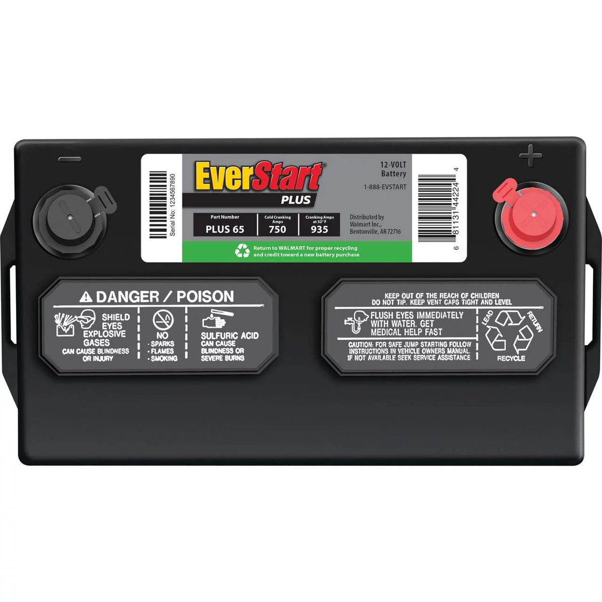 Lead Acid Automotive Battery Group Size 65 12 Volt 750 CCA V560378