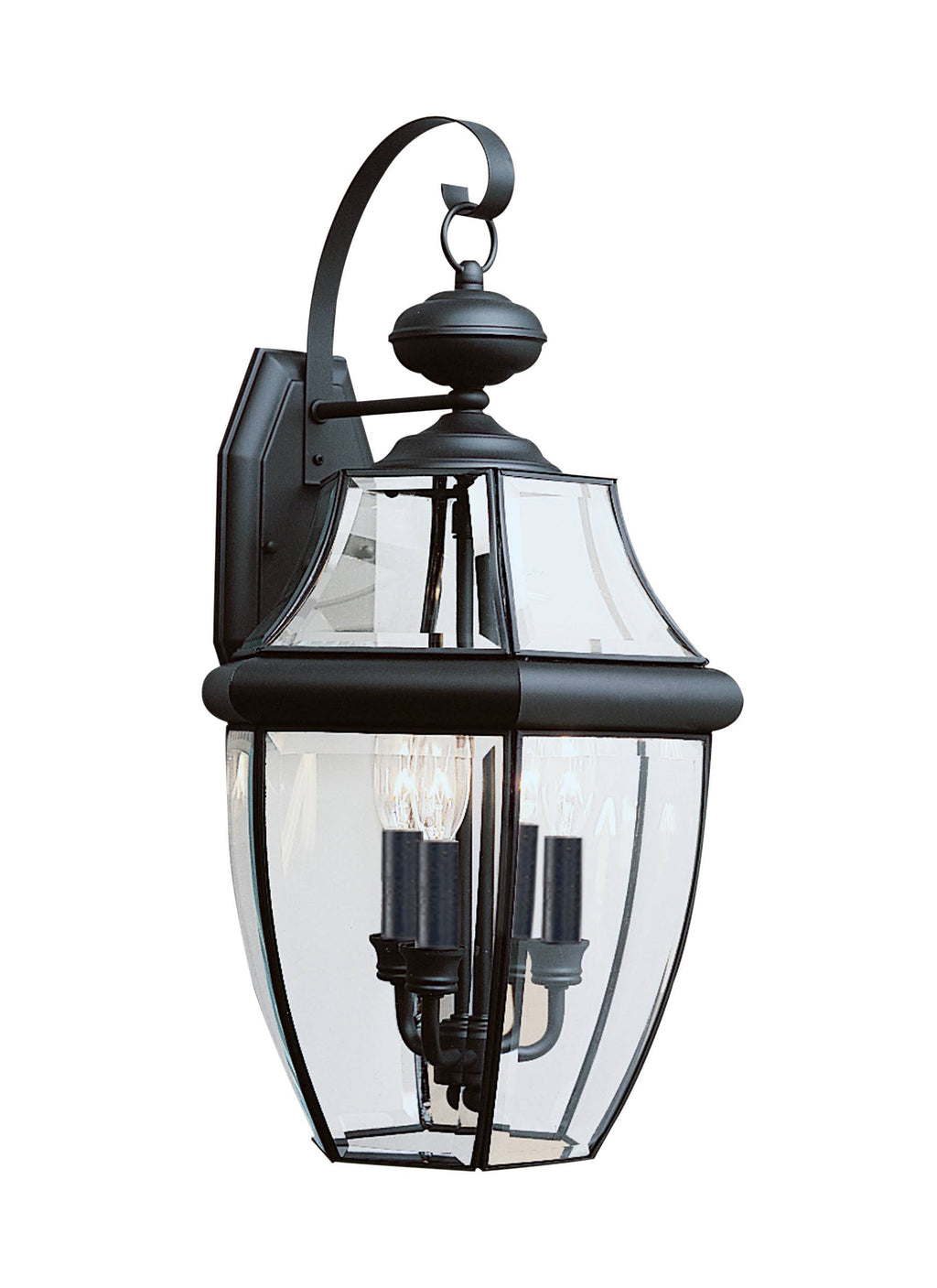Black Three Light Outdoor Wall Lantern W2065