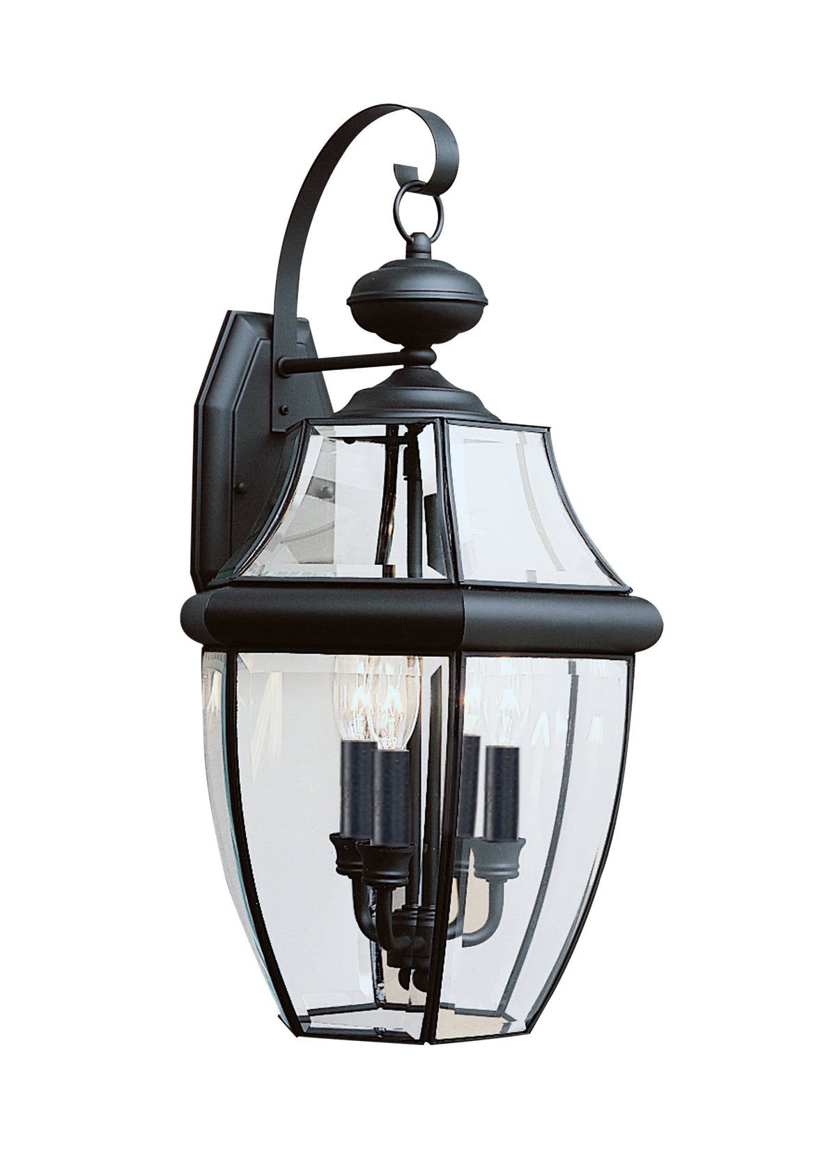 Black Three Light Outdoor Wall Lantern W2065