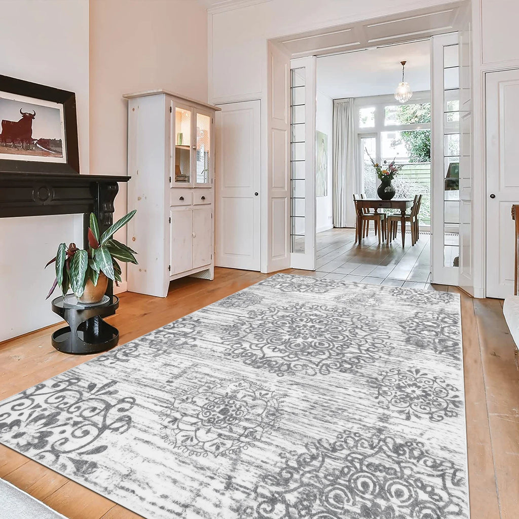 Boho Non-Slip Washable Area Rug 4'x6' A307419