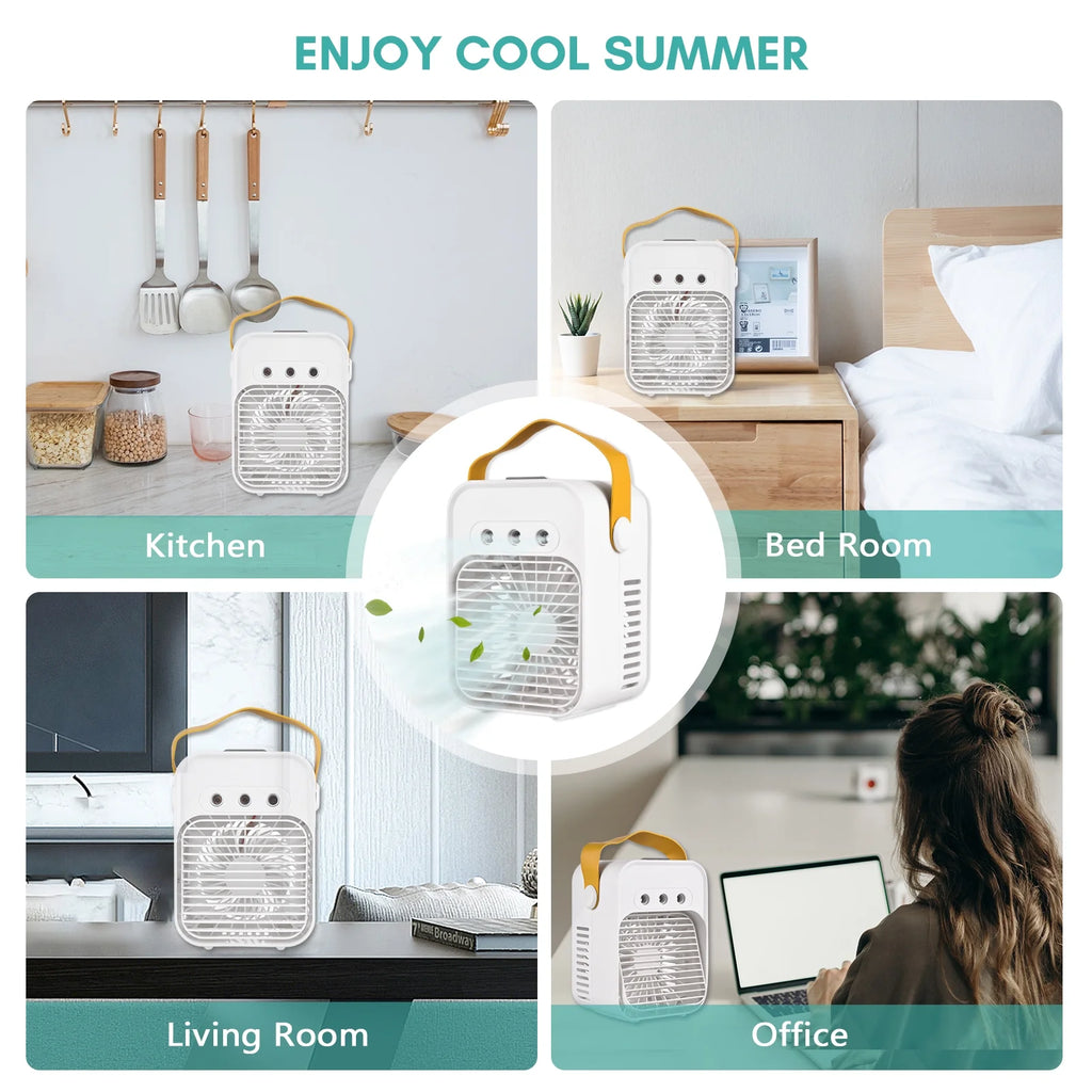 Portable Air Cooling Fan with LED Light 3 Wind Speeds L920043
