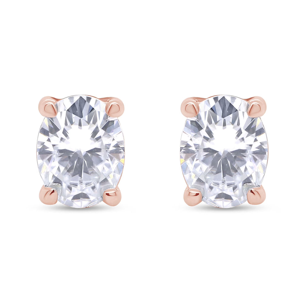 18k Rose Gold over Stud Earrings P4188