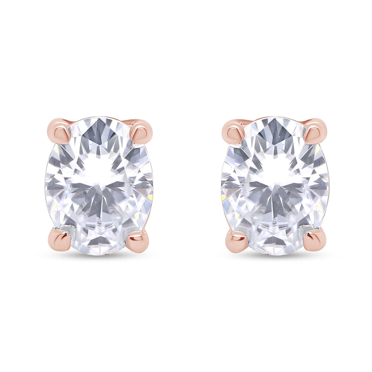 18k Rose Gold over Stud Earrings P4188