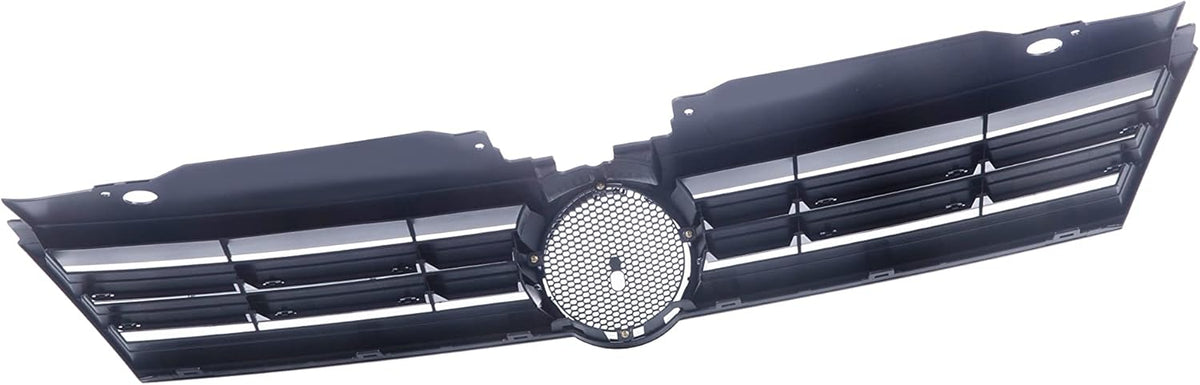 Front Grille Grill Assembly With Chrome Shell Molding With Black Insert Compatible With Volkswagen Jetta 2011 2012 2013 2014 Pack of 2 F512