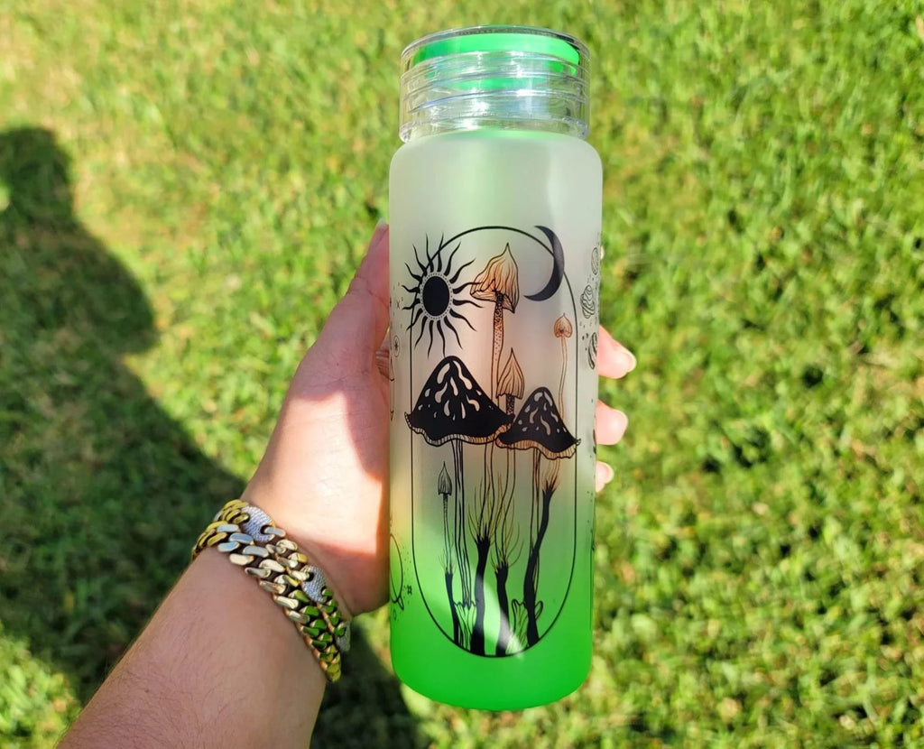 Mushroom Beer Can Glass 17 oz C4588