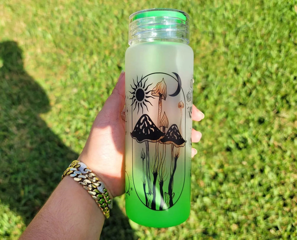 Mushroom Beer Can Glass 17 oz C4588