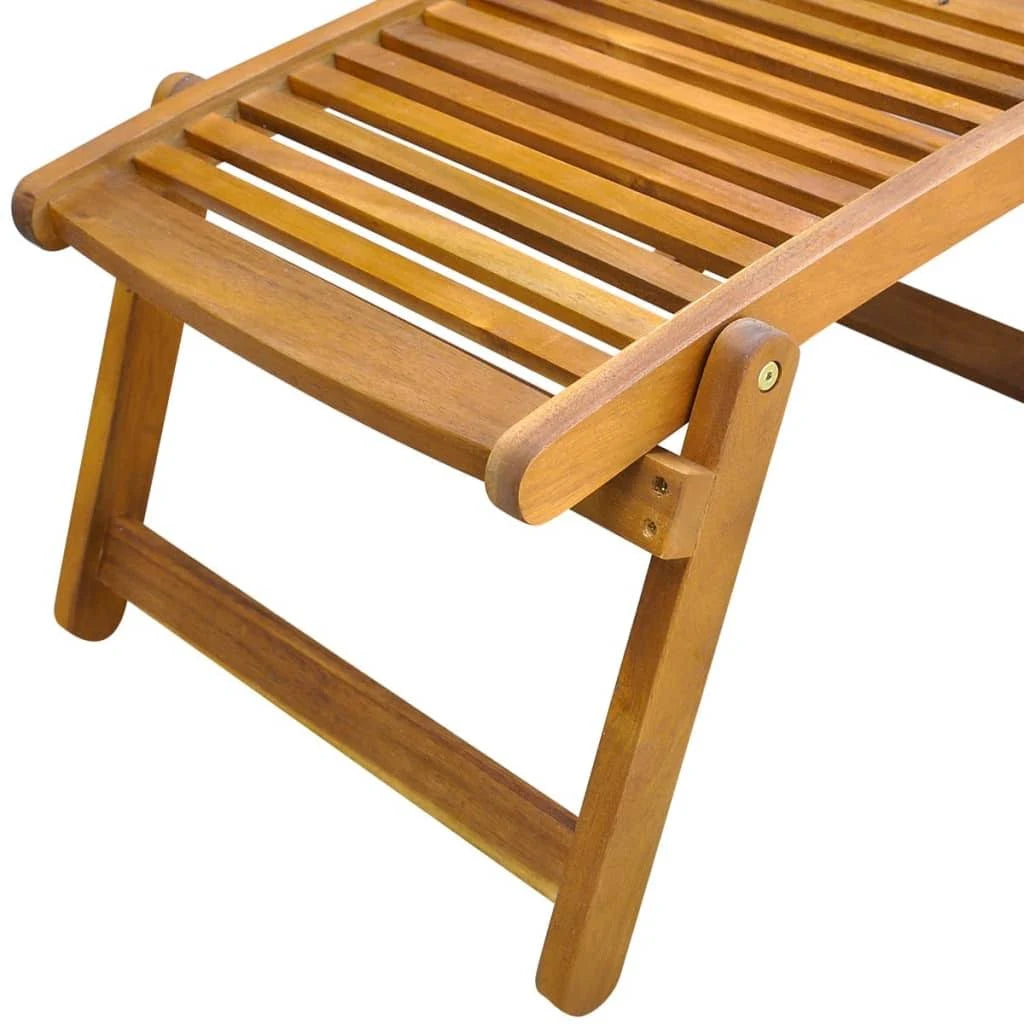 Acacia Wood Deck Chair with Footrest S26029
