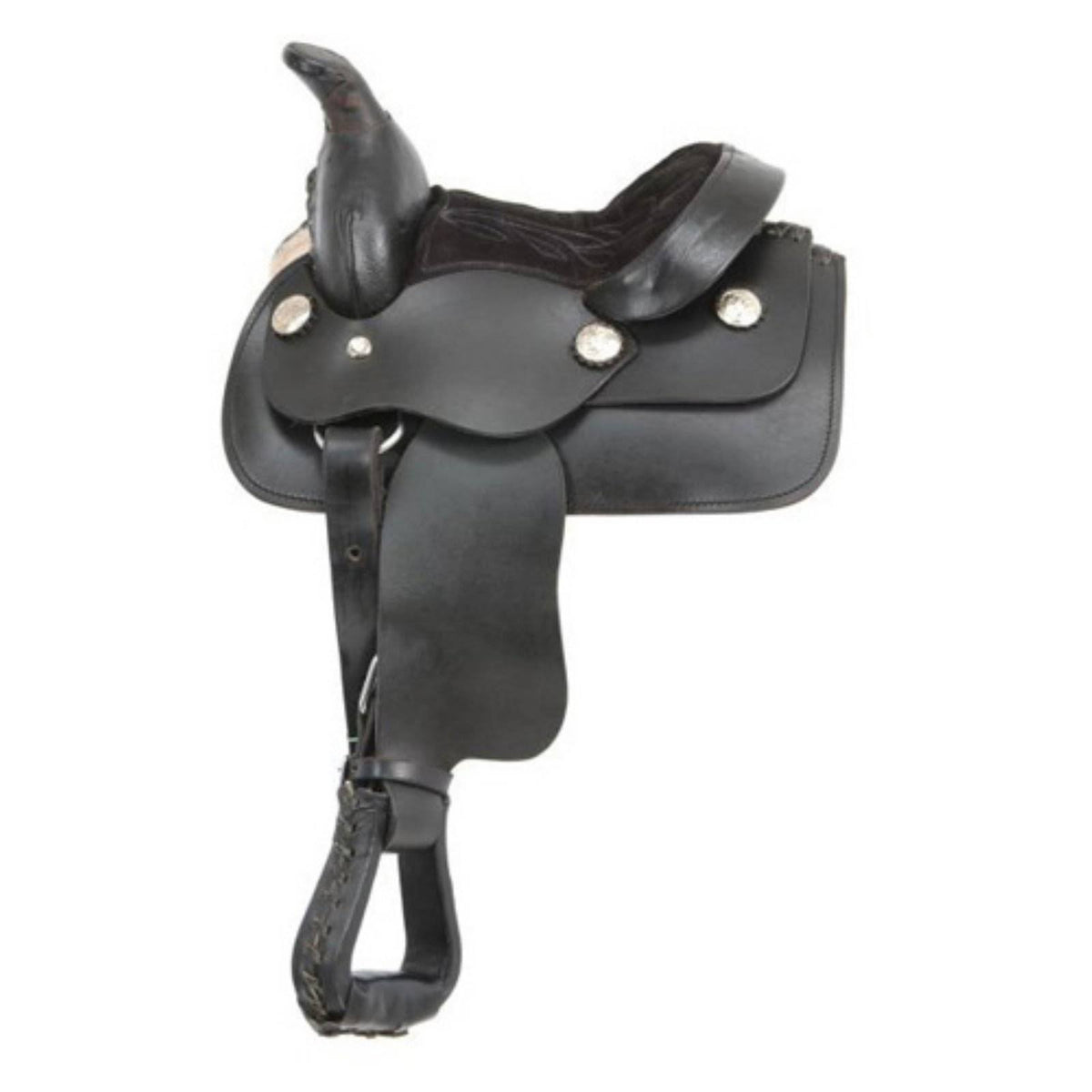 Black Miniature Western Saddle A90696