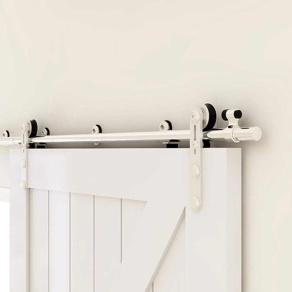 7FT Sliding Barn Door Hardware Kit, Top Mount Stainless Steel Heavy Duty Barn Door Track M4551