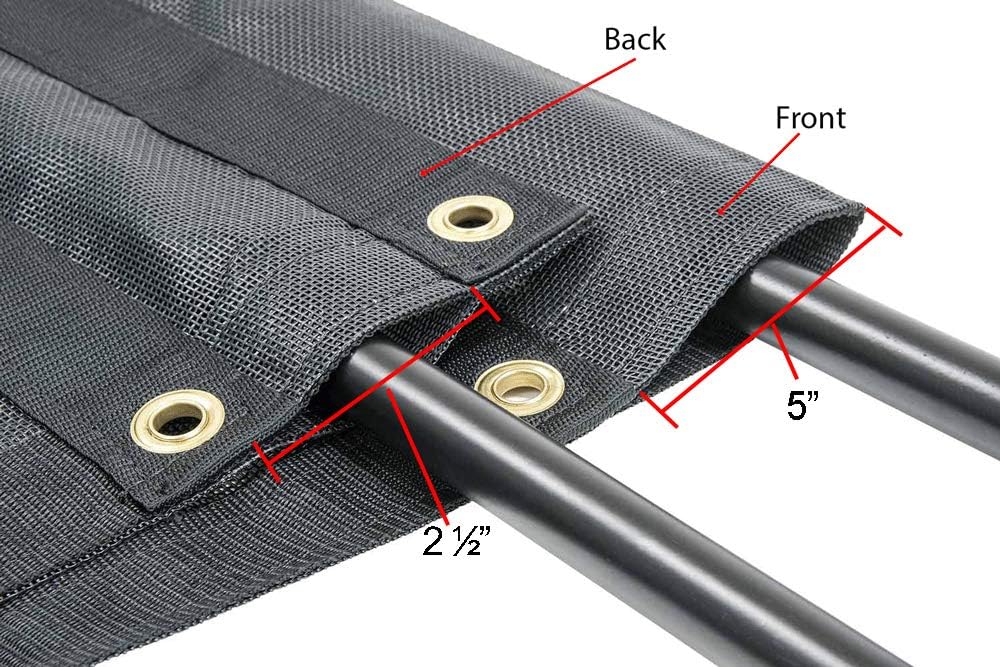 7' x 15' Vinyl Coated Mesh Dump Truck Tarps with 6 Inch 18oz Double Pocket S198550