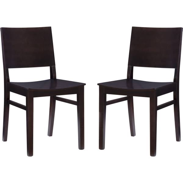 Espresso Side Chairs, Set of 2 S2380