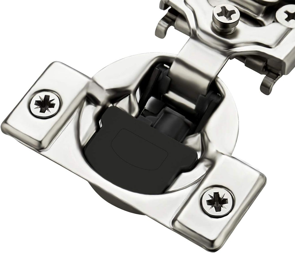 12 Pack 6 Pairs 1/2 inch Overlay Soft Close Satin Nickel Stainless Steel Concealed Hinges H354