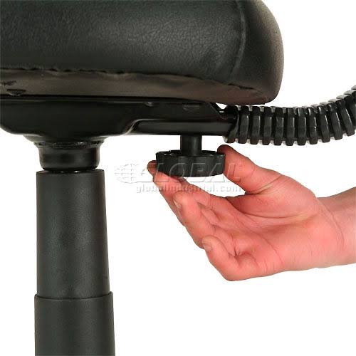Black Leather Task Chair D324