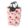 Collapsible Laundry Basket Hamper, Red Christmas Print 50L E17749