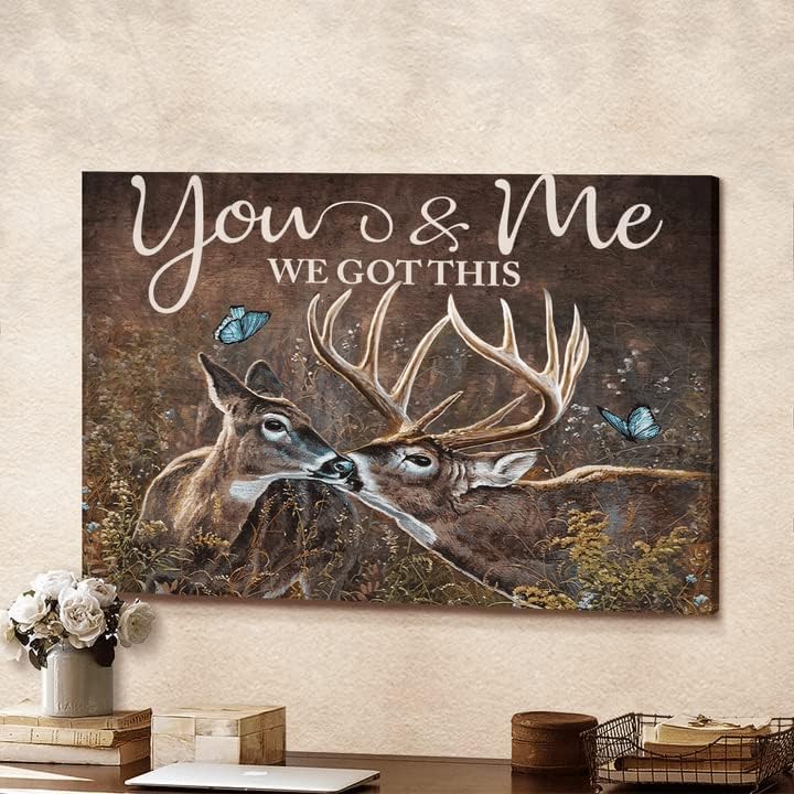 Deer Framed Canvas Poster 16x24inch Pack of 2 R672897